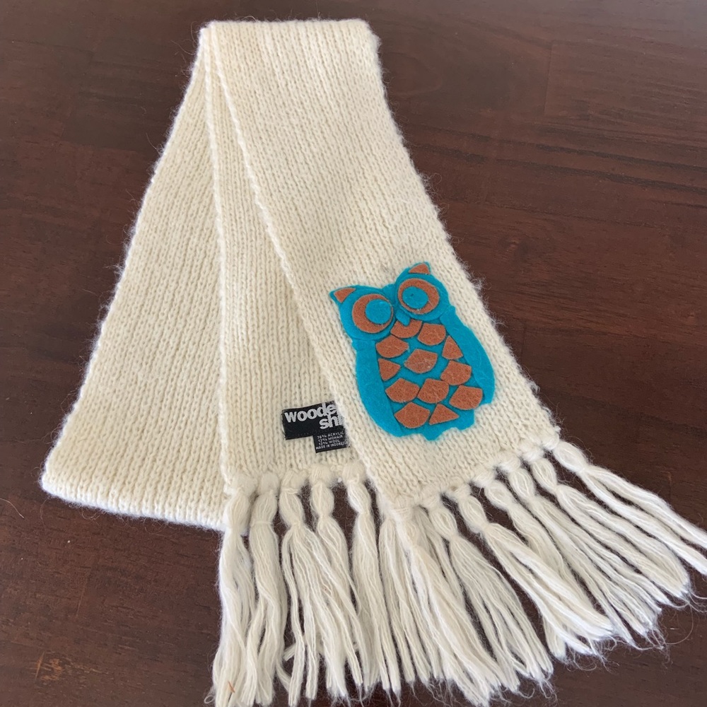 Comfy Warm! Wooden Ships Felted Owl Scarf